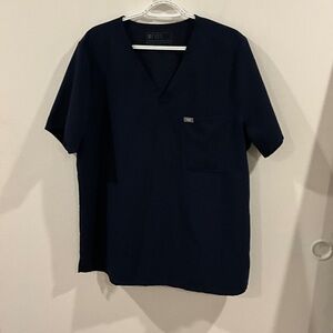 Figs Dark Blue Short Sleeve Tee